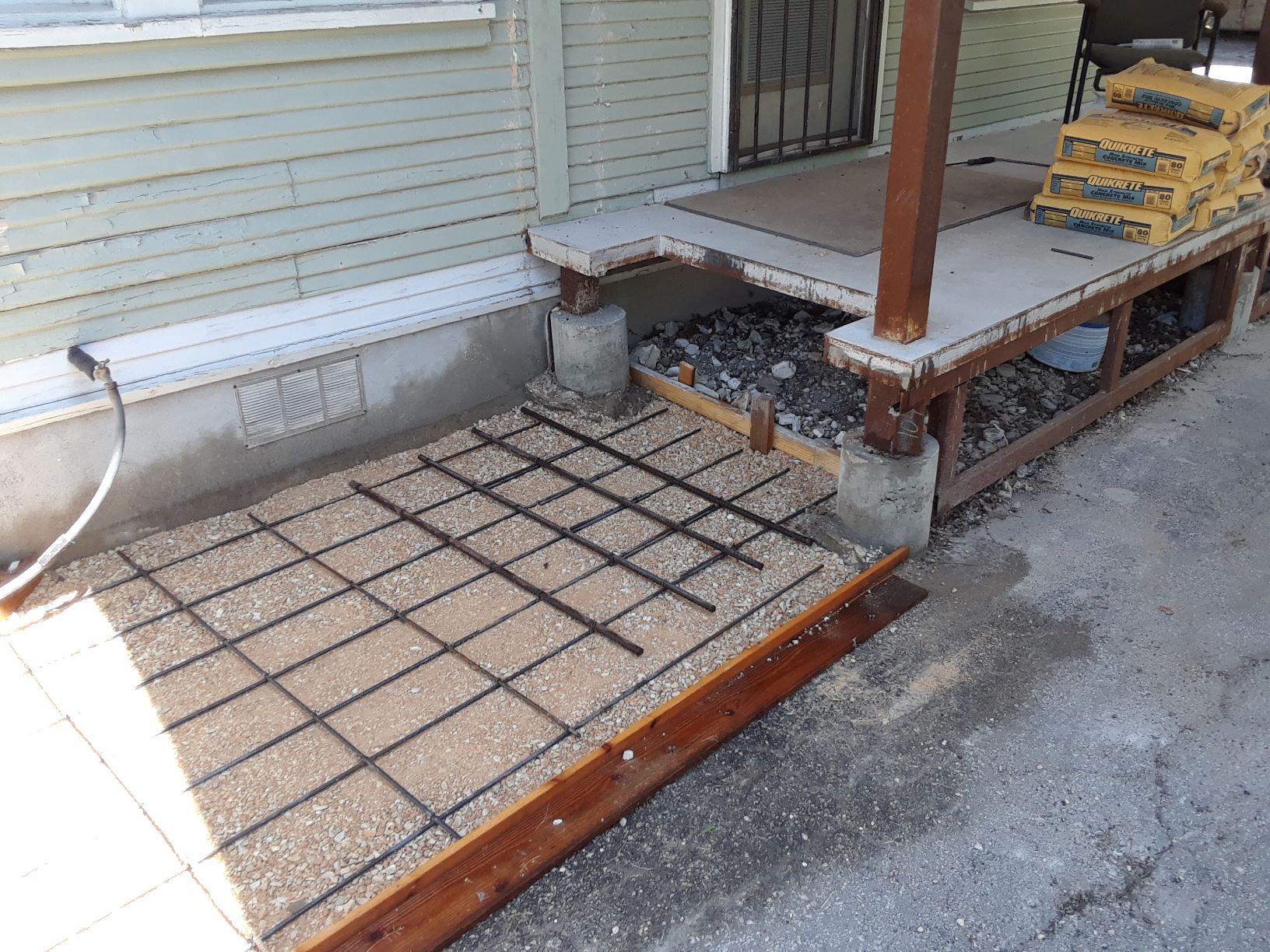 Concrete steps before